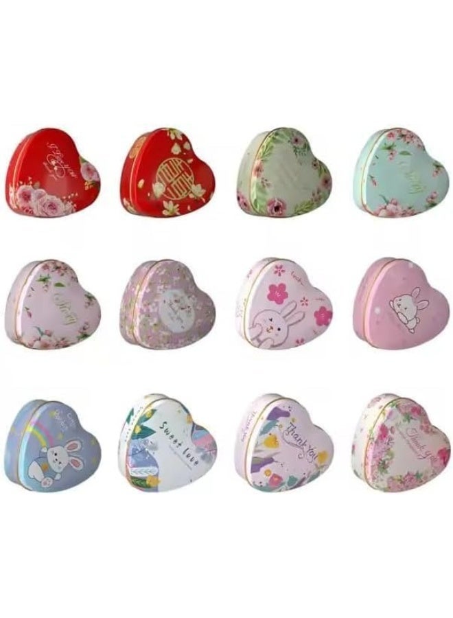 زوبا 4 قطع من فواحة شمعة عطرية معدنية شكل قلب – متعددة الأشكال بروائح جذابة لأجواء دافئة ومريحة - Image 3